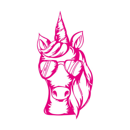 Wall Stickers Paster Paper Unicorn Sunglasses Animal Fantasy Fairy Tale Multi Color Selection