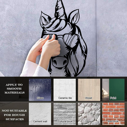 Wall Stickers Paster Paper Unicorn Sunglasses Animal Fantasy Fairy Tale Multi Color Selection