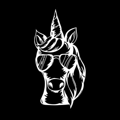 Wall Stickers Paster Paper Unicorn Sunglasses Animal Fantasy Fairy Tale Multi Color Selection