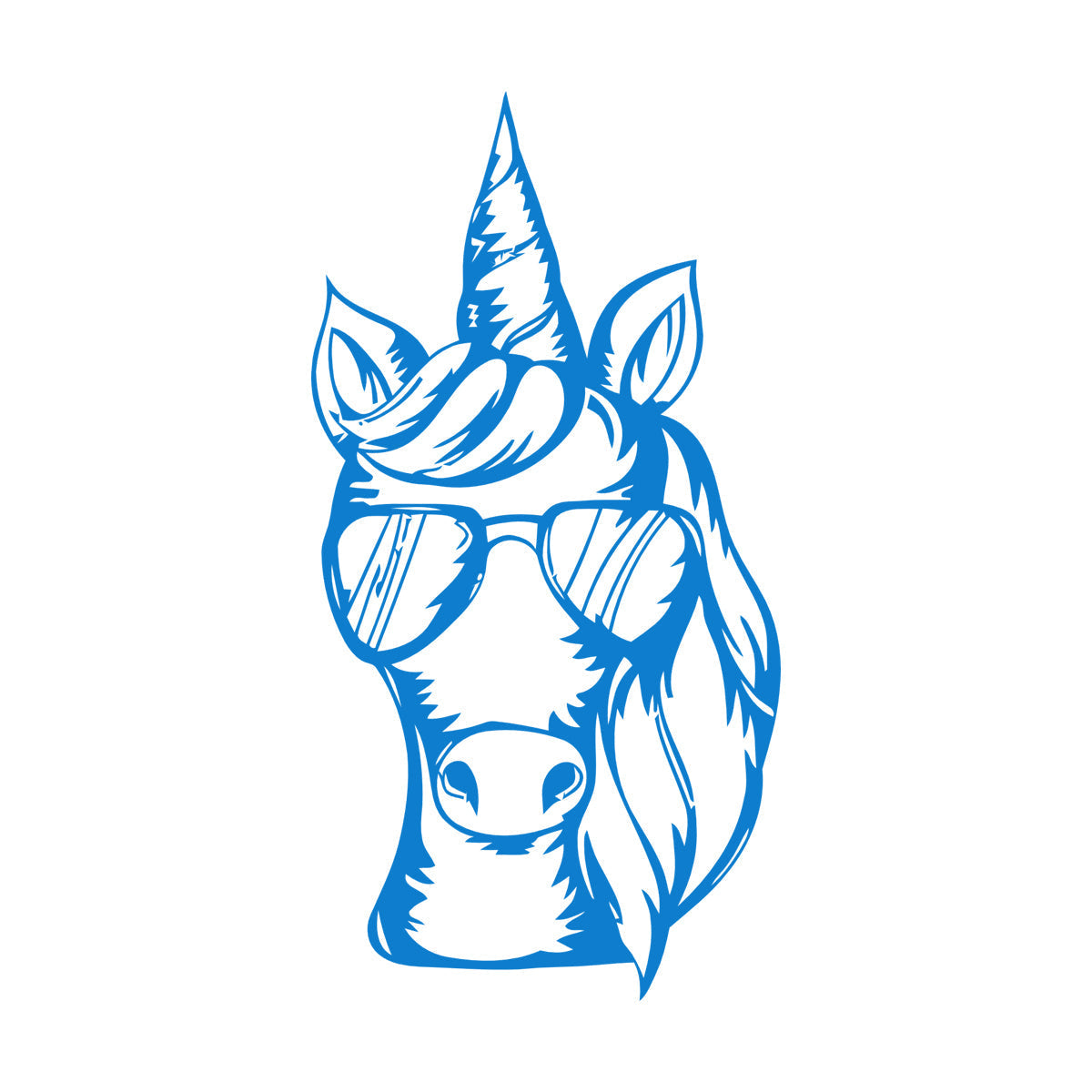 Wall Stickers Paster Paper Unicorn Sunglasses Animal Fantasy Fairy Tale Multi Color Selection