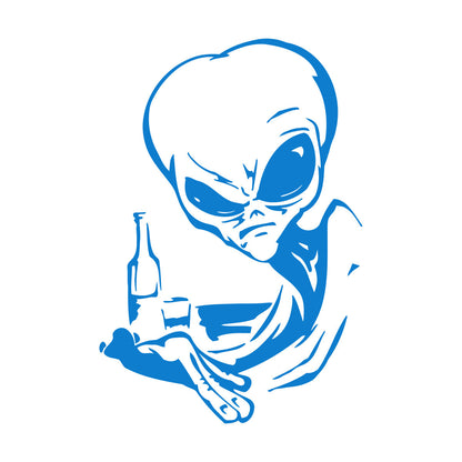 Wall Stickers Drinking Alien Ufo Space Fantasy Drinking Art Mural Painting