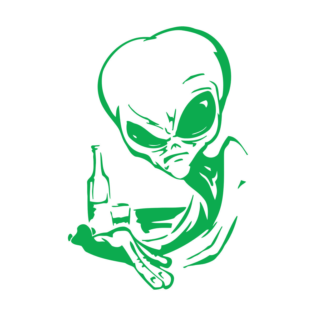 Wall Stickers Drinking Alien Ufo Space Fantasy Drinking Art Mural Painting
