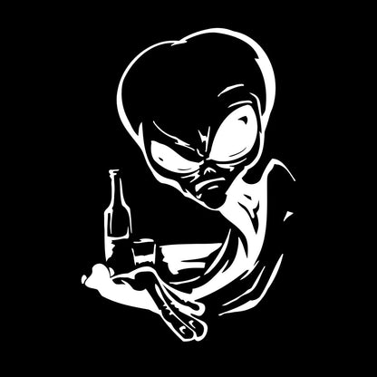 Wall Stickers Drinking Alien Ufo Space Fantasy Drinking Art Mural Painting