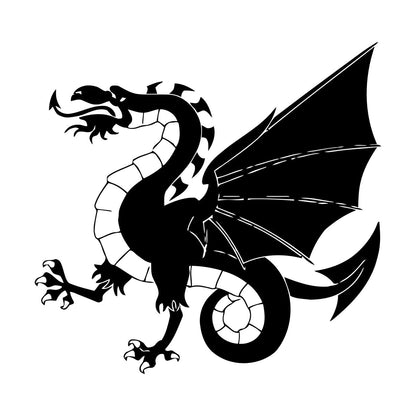 Fine Carving Decals Chinese Dragon Fantasy Myth Kids Multiple Size Options