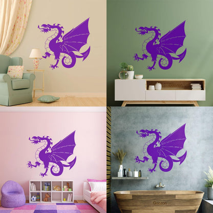 Fine Carving Decals Chinese Dragon Fantasy Myth Kids Multiple Size Options