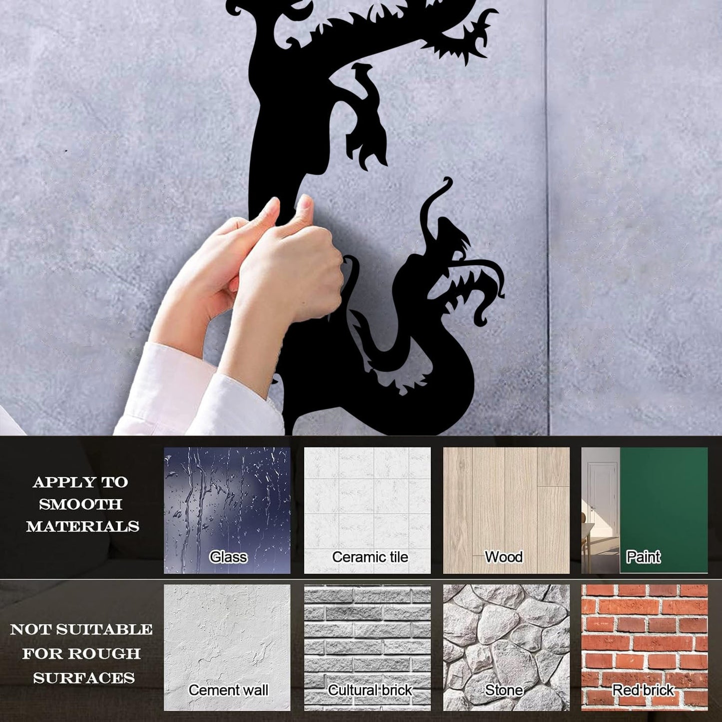 Vinyl Art Sticker Chinese Dragon Fantasy Myth Waterproof