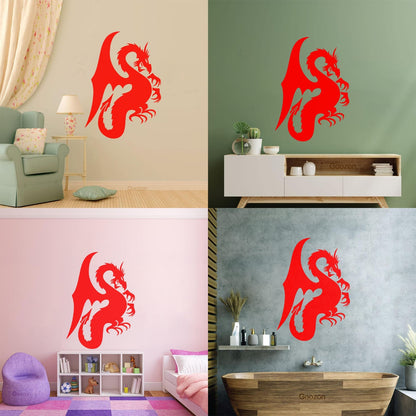 Engraving Stickers Dragon Fantasy Myth Kids It Won'T Fall Off