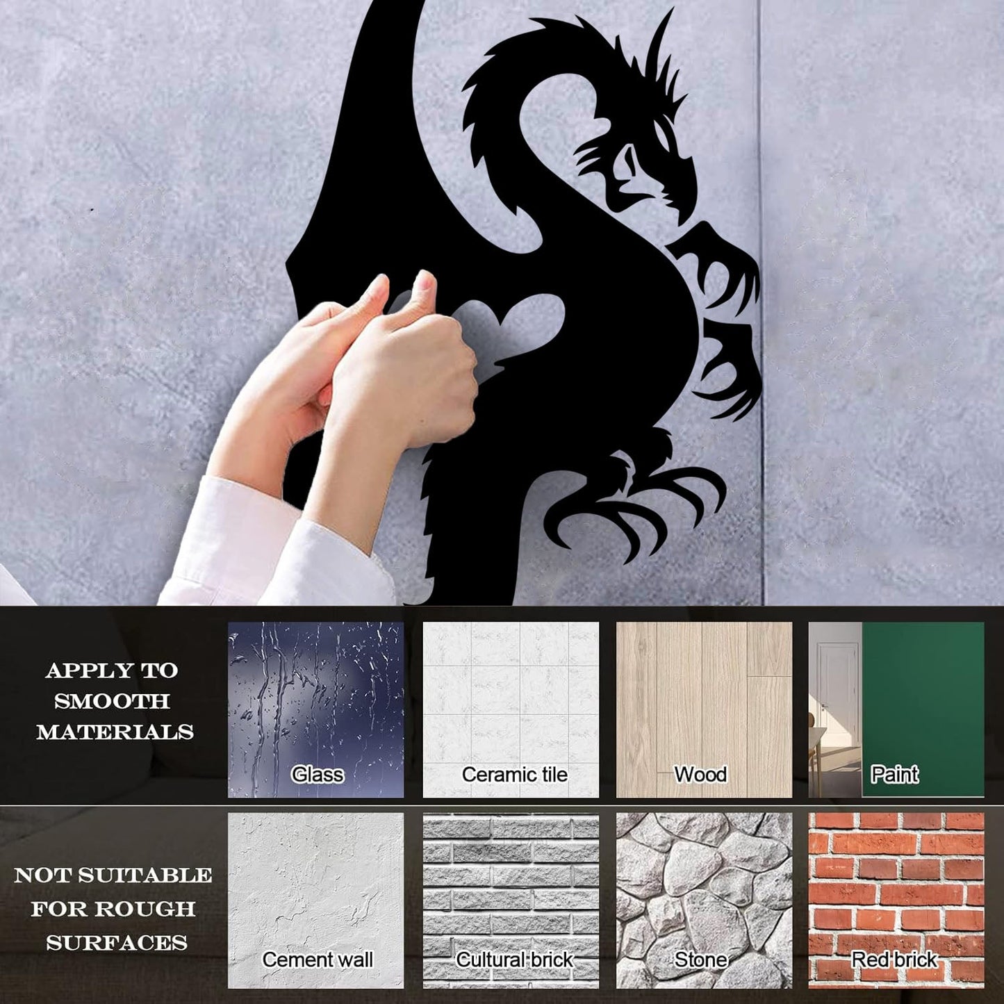 Engraving Stickers Dragon Fantasy Myth Kids It Won'T Fall Off