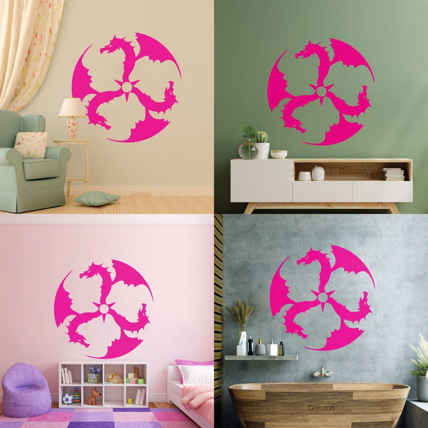 Lettering Decals Dragons Fantasy Kids Myth Personalized Customization