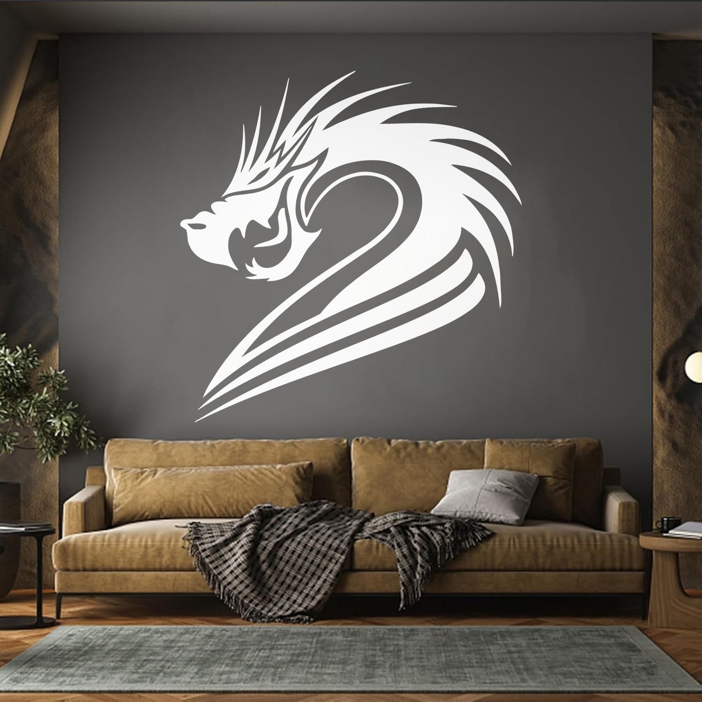 Lettering Stickers Fantasy Mythical Chinese Dragon Art Decoration