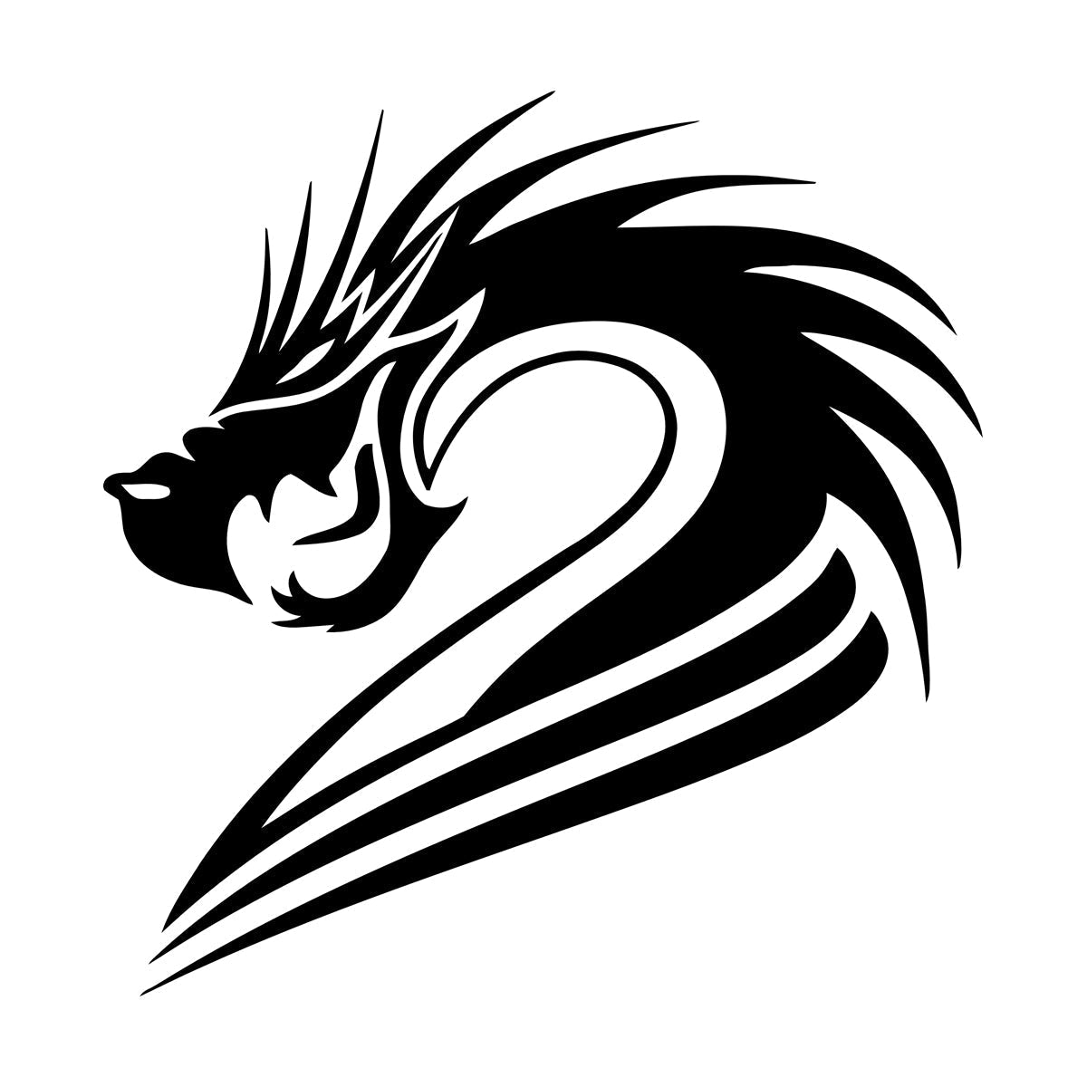 Lettering Stickers Fantasy Mythical Chinese Dragon Art Decoration