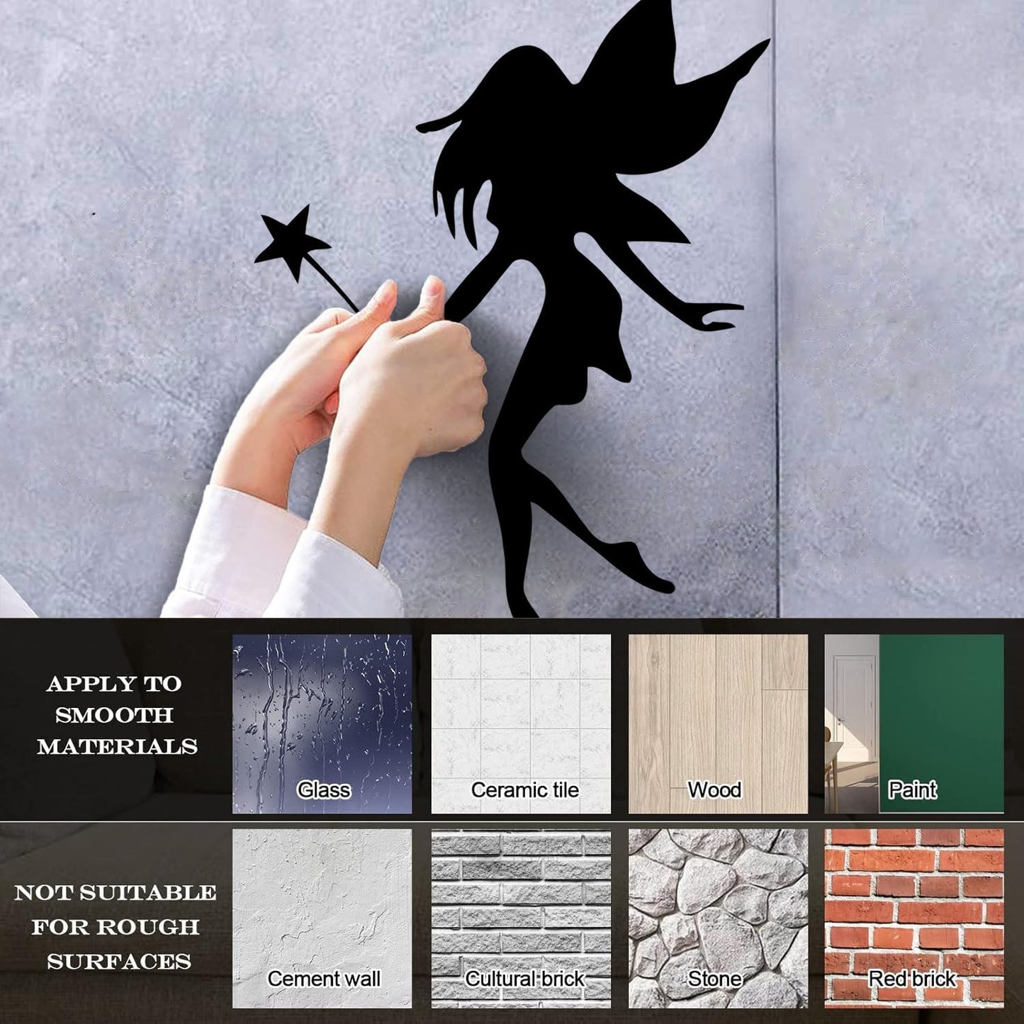 Wall Decals Paster Paper Fairy Nursery Girl Magic Fantasy Wand Wall Beautification