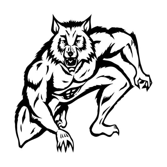 Vinyl Wall Decals Werewolf Wolf Fantasy Nursery Kids Glass Stickers