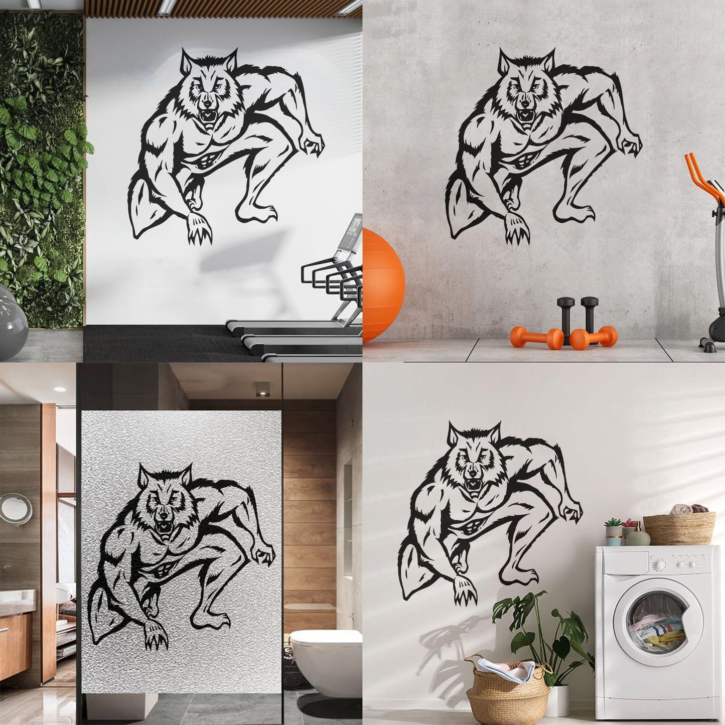 Vinyl Wall Decals Werewolf Wolf Fantasy Nursery Kids Glass Stickers