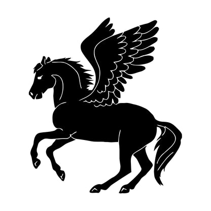 Engraving Decals Pegasus Winged Horse Fantasy Mythical Animal Store Decoration
