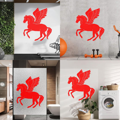 Engraving Decals Pegasus Winged Horse Fantasy Mythical Animal Store Decoration