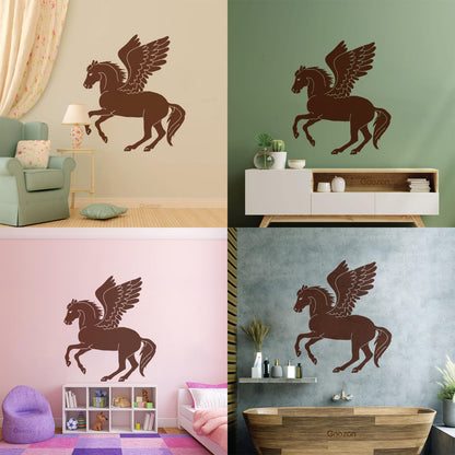Engraving Decals Pegasus Winged Horse Fantasy Mythical Animal Store Decoration