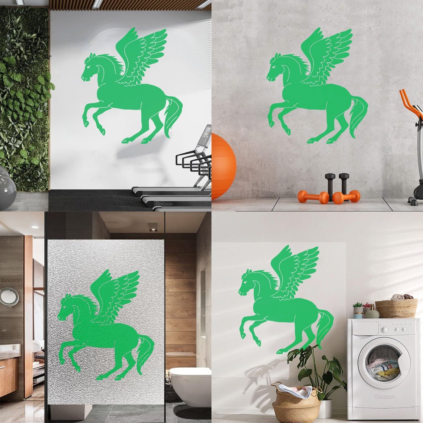Engraving Decals Pegasus Winged Horse Fantasy Mythical Animal Store Decoration