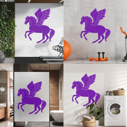 Engraving Decals Pegasus Winged Horse Fantasy Mythical Animal Store Decoration