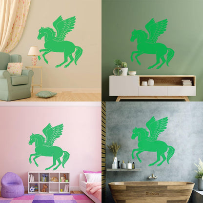 Engraving Decals Pegasus Winged Horse Fantasy Mythical Animal Store Decoration