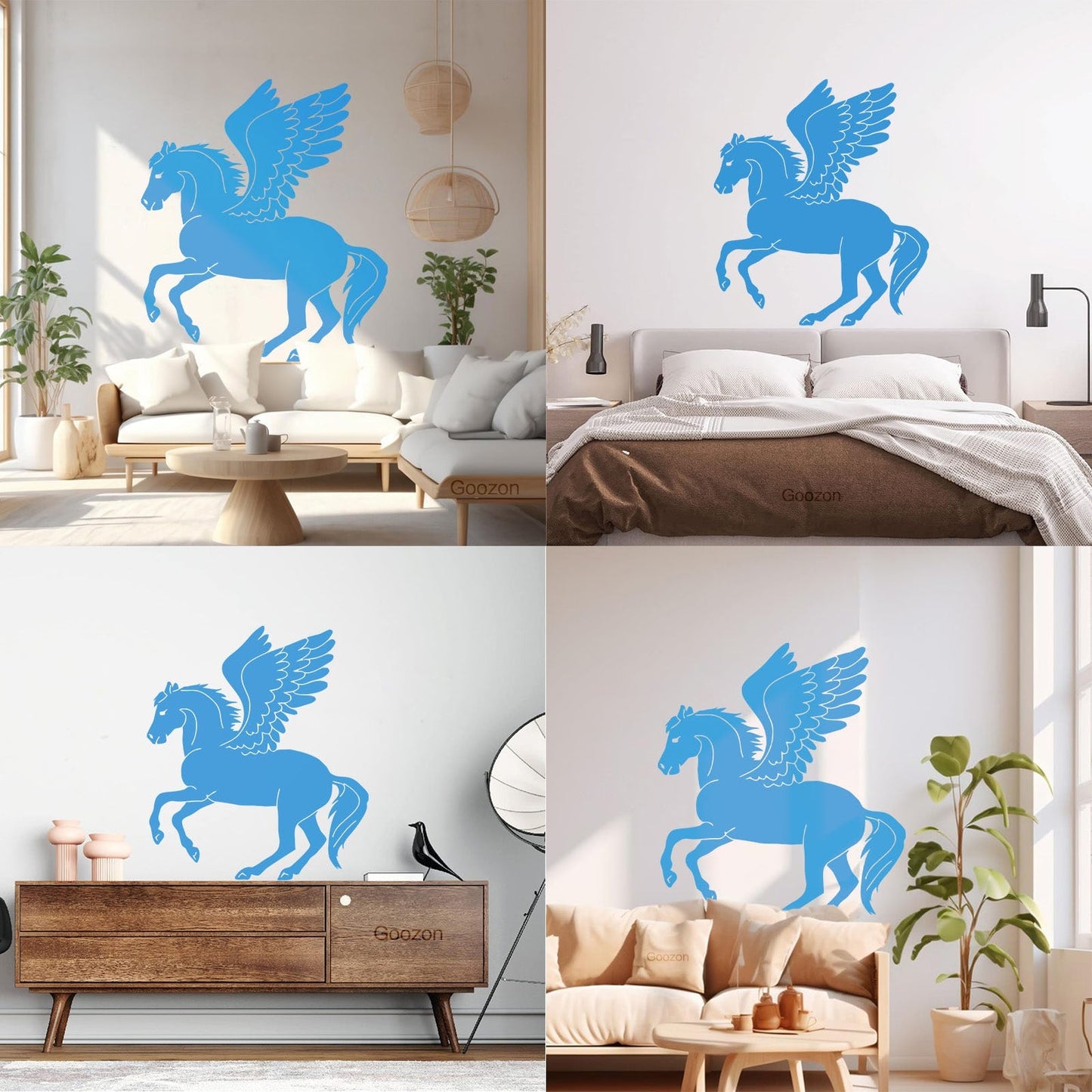 Engraving Decals Pegasus Winged Horse Fantasy Mythical Animal Store Decoration