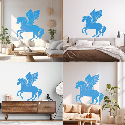 Engraving Decals Pegasus Winged Horse Fantasy Mythical Animal Store Decoration