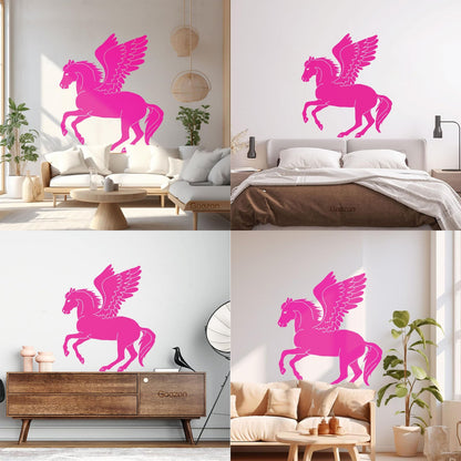 Engraving Decals Pegasus Winged Horse Fantasy Mythical Animal Store Decoration