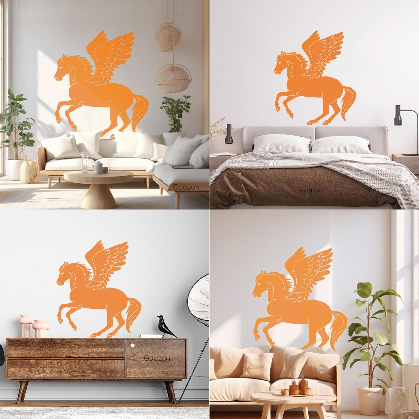 Engraving Decals Pegasus Winged Horse Fantasy Mythical Animal Store Decoration