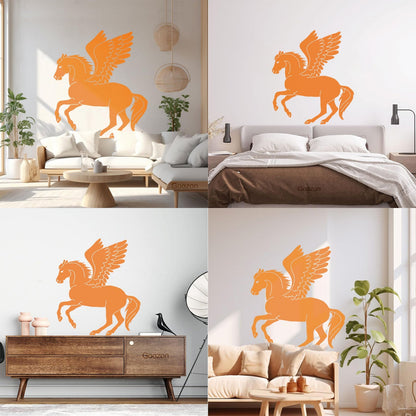 Engraving Decals Pegasus Winged Horse Fantasy Mythical Animal Store Decoration