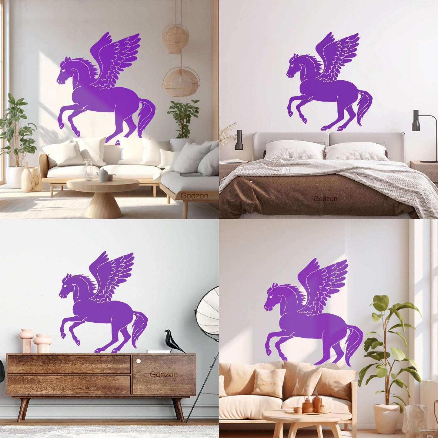 Engraving Decals Pegasus Winged Horse Fantasy Mythical Animal Store Decoration