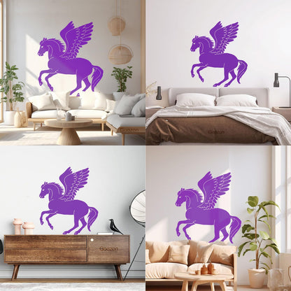 Engraving Decals Pegasus Winged Horse Fantasy Mythical Animal Store Decoration