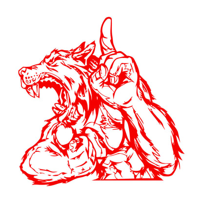 Mural And Wall Vinyl Decal Wolf Werewolf Fantasy Baby Kids Tattoo Culture