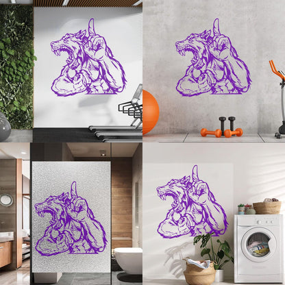 Mural And Wall Vinyl Decal Wolf Werewolf Fantasy Baby Kids Tattoo Culture