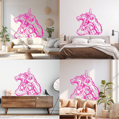 Mural And Wall Vinyl Decal Wolf Werewolf Fantasy Baby Kids Tattoo Culture