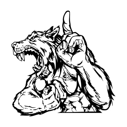 Mural And Wall Vinyl Decal Wolf Werewolf Fantasy Baby Kids Tattoo Culture