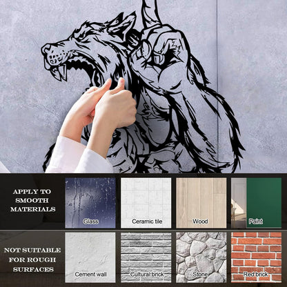 Mural And Wall Vinyl Decal Wolf Werewolf Fantasy Baby Kids Tattoo Culture