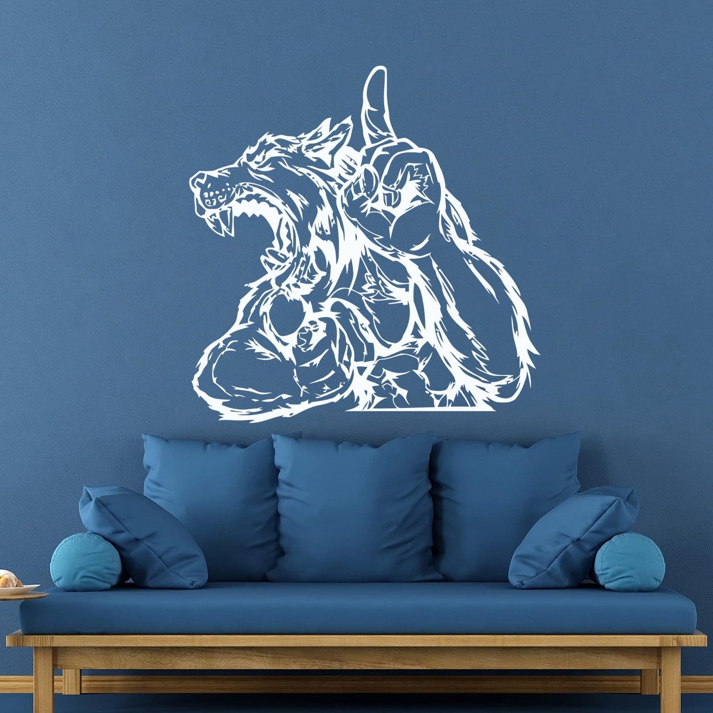 Mural And Wall Vinyl Decal Wolf Werewolf Fantasy Baby Kids Tattoo Culture