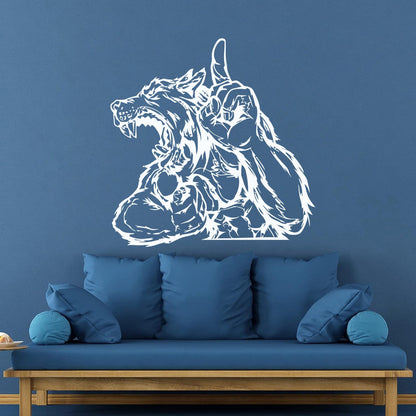 Mural And Wall Vinyl Decal Wolf Werewolf Fantasy Baby Kids Tattoo Culture