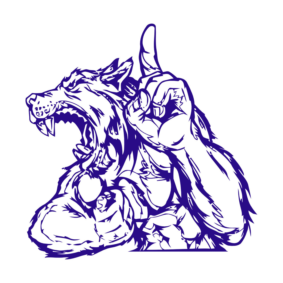 Mural And Wall Vinyl Decal Wolf Werewolf Fantasy Baby Kids Tattoo Culture