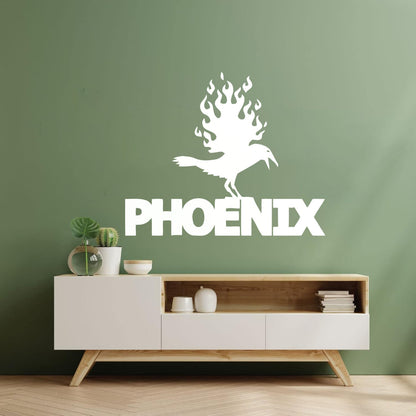 Wall Stickers Paster Paper Phoenix Fire Bird Mythical Fantasy Removable Without Leaving Glue
