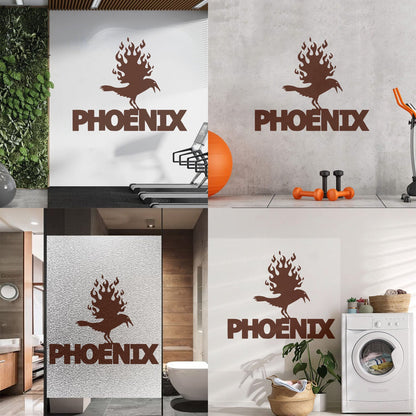 Wall Stickers Paster Paper Phoenix Fire Bird Mythical Fantasy Removable Without Leaving Glue