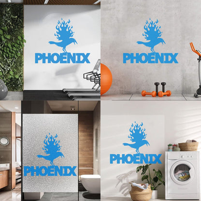 Wall Stickers Paster Paper Phoenix Fire Bird Mythical Fantasy Removable Without Leaving Glue