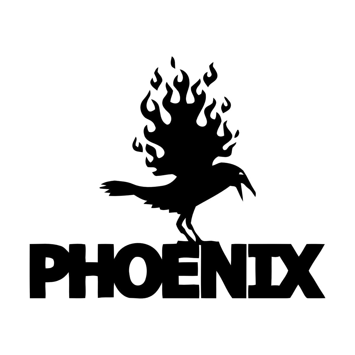 Wall Stickers Paster Paper Phoenix Fire Bird Mythical Fantasy Removable Without Leaving Glue