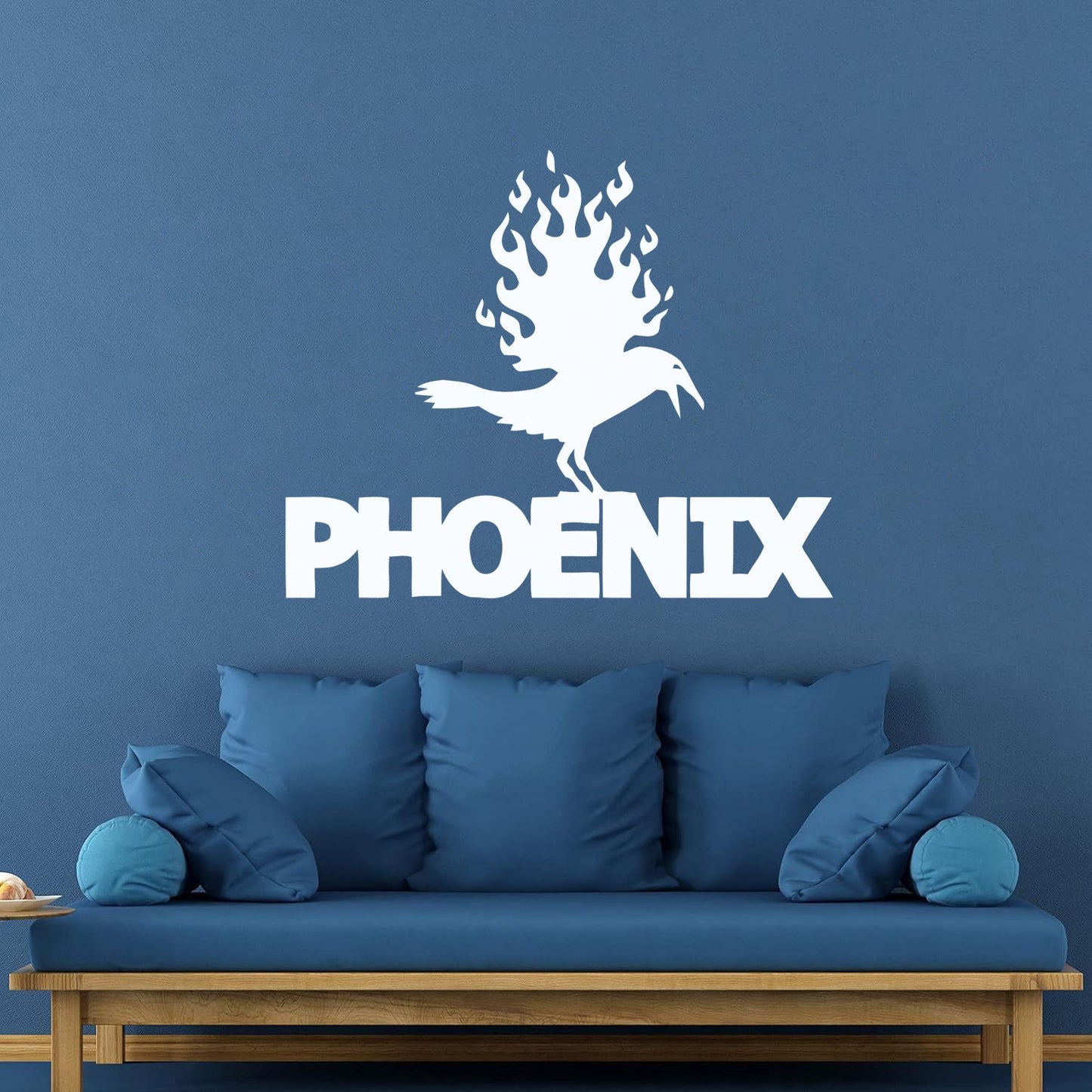 Wall Stickers Paster Paper Phoenix Fire Bird Mythical Fantasy Removable Without Leaving Glue