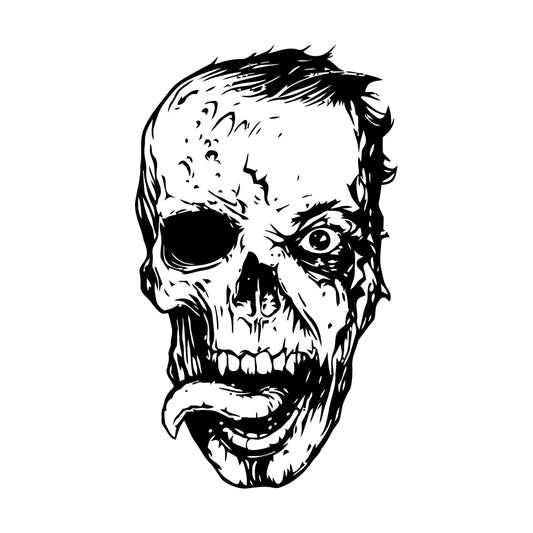 Wall Vinyl Sticker Decor Zombie Head Monster Skull Death Fantasy Self Adhesive