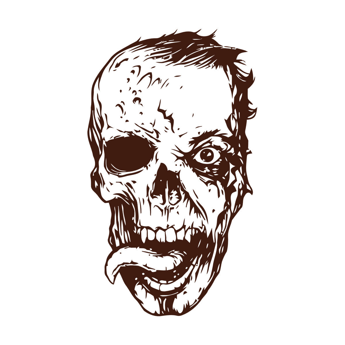 Wall Vinyl Sticker Decor Zombie Head Monster Skull Death Fantasy Self Adhesive