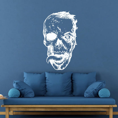 Wall Vinyl Sticker Decor Zombie Head Monster Skull Death Fantasy Self Adhesive