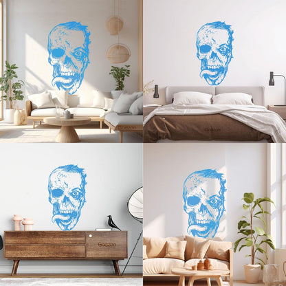 Wall Vinyl Sticker Decor Zombie Head Monster Skull Death Fantasy Self Adhesive