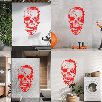 Wall Vinyl Sticker Decor Zombie Head Monster Skull Death Fantasy Self Adhesive