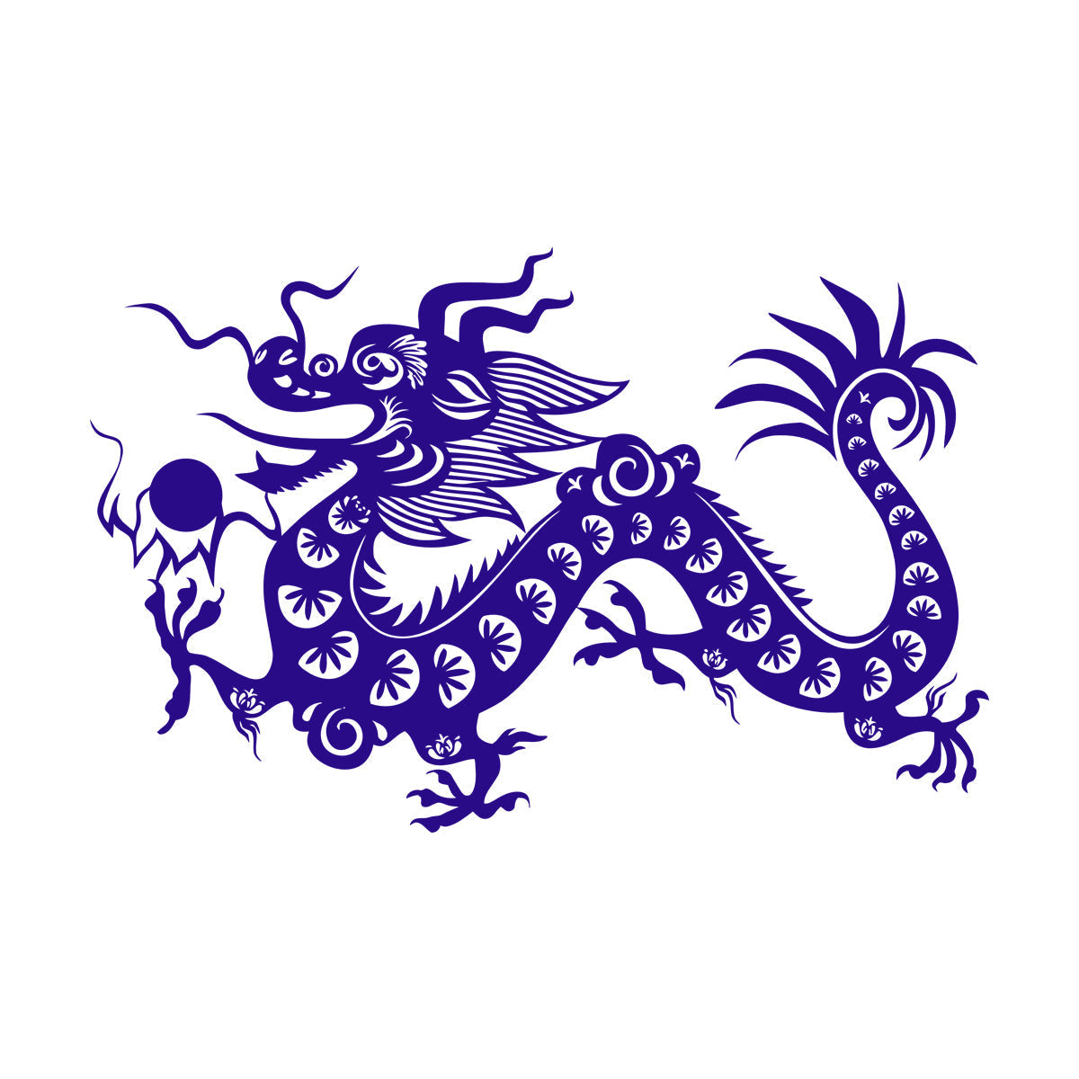 Fine Carving Stickers Chinese Dragon Fantasy Mascot China Do Not Damage The Wall Surface